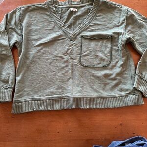 Pilco olive green sweatshirt from Anthropologie. Worn once! Size medium